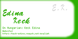 edina keck business card